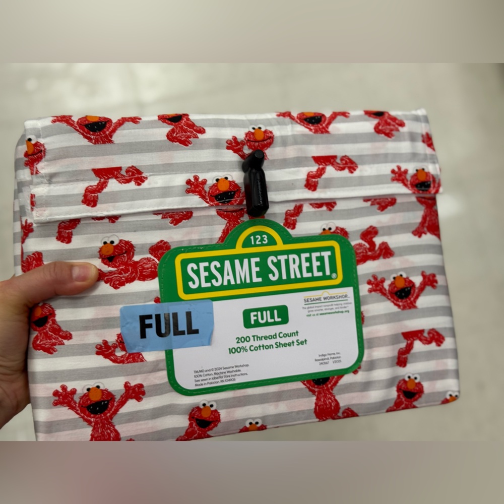 Sesame Street Red and White Bedding Sheets